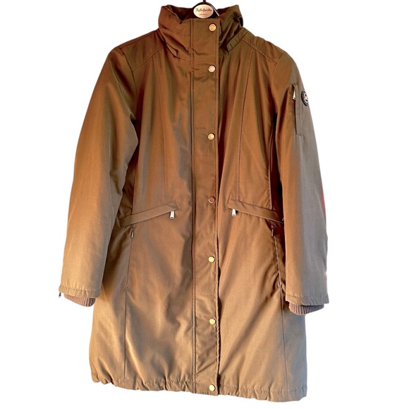 MICHAEL Michael Kors Down Filled Puffer Coat Sz Large Olive Green - Picture 1 of 16